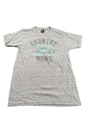 Prairie Mountain Gray Graphic Tee Shirt Size Small